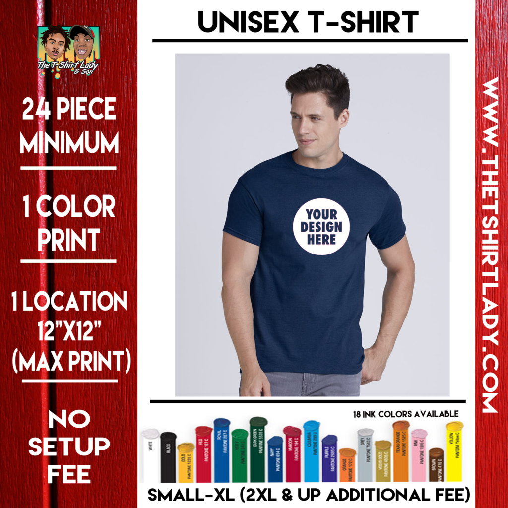 11 00 Unisex T Shirt Minimum Quantity 24 No Setup Fee 11-00-unisex-t-shirt-minimum-quantity-24-no-setup-fee