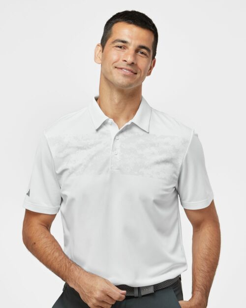 Camo Chest Print Polo - A585
