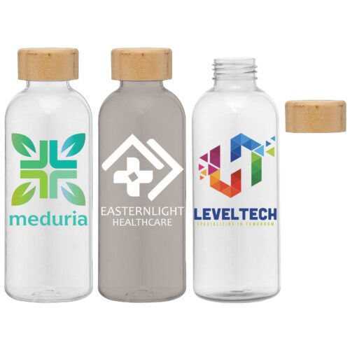 Strom - 22 oz. RPET Water Bottle with Bamboo Lid - Image 2