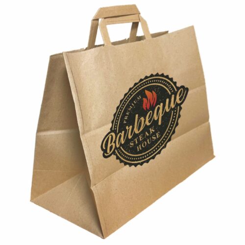 Kraft Natural Flat Handle Shopper Bag