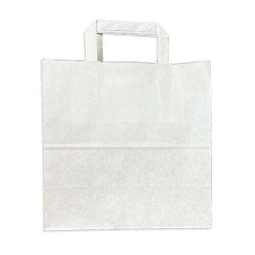 White Flat Handle Shopper Bag - Image 2