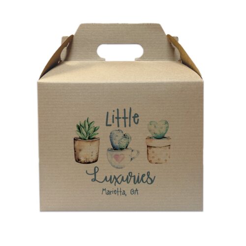 Pop-Open Natural Cardboard Gable Box