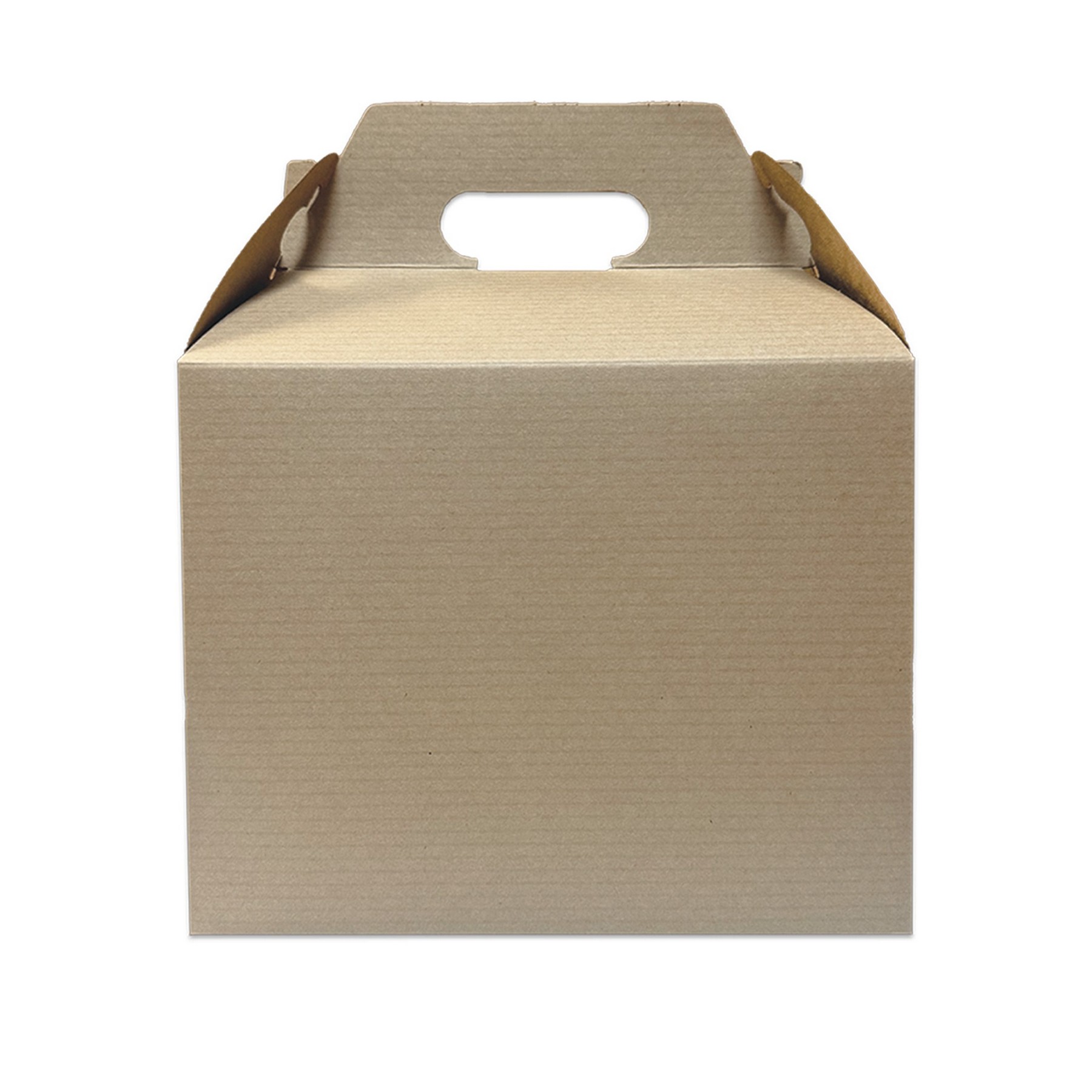 Pop-Open Natural Cardboard Gable Box - Image 2