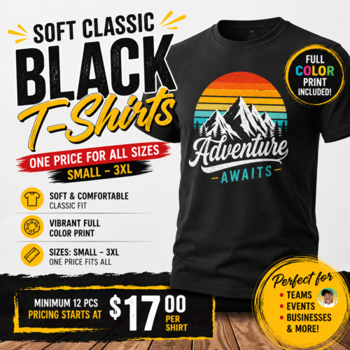 Soft Classic Black T-Shirts Promo2